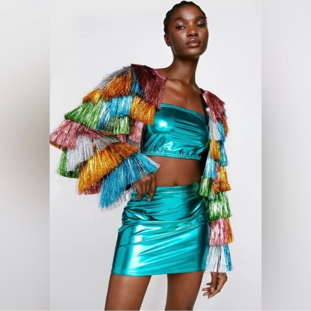 Nasty Gal Tinsel Fringe Jacket